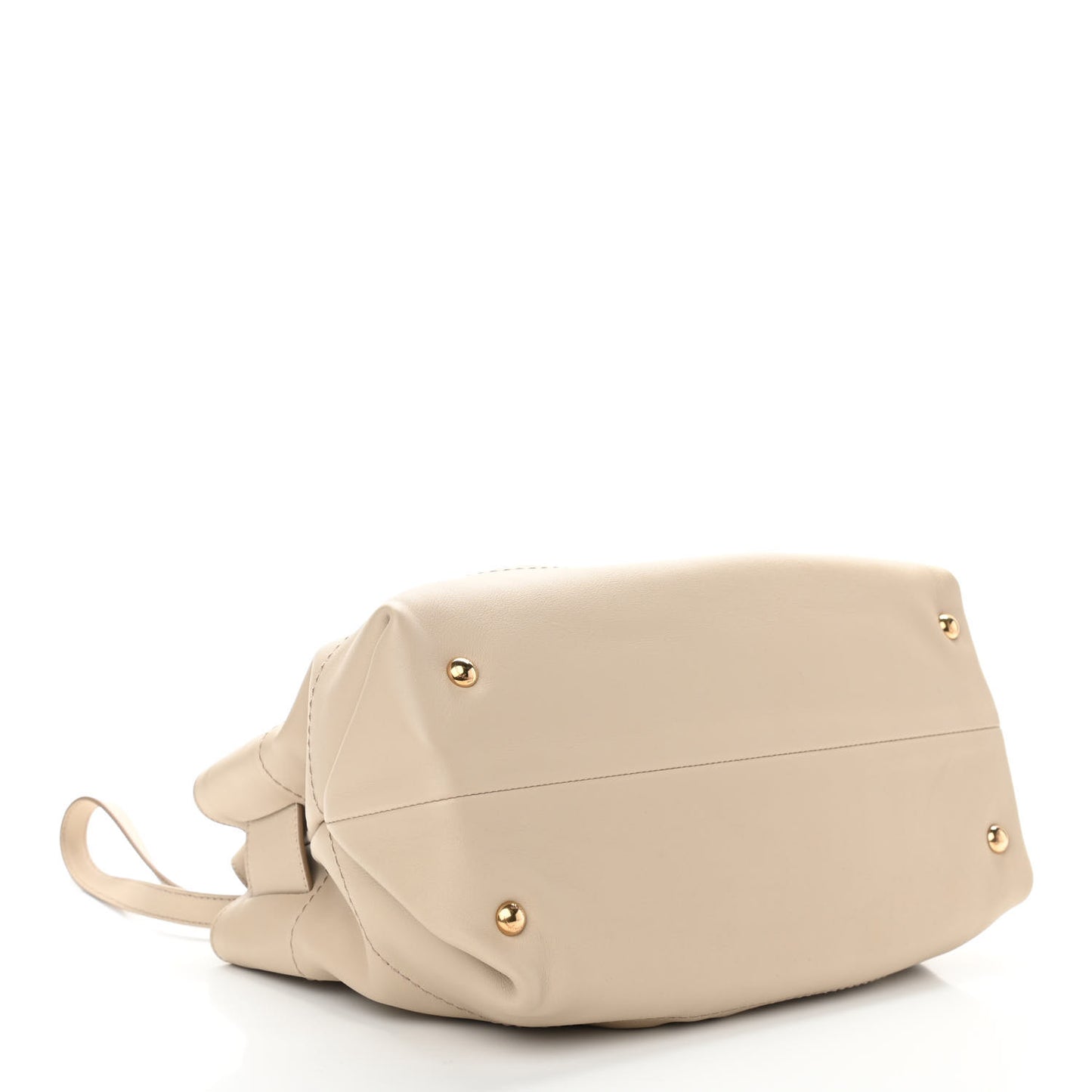 Calfskin W Chain Tote Beige