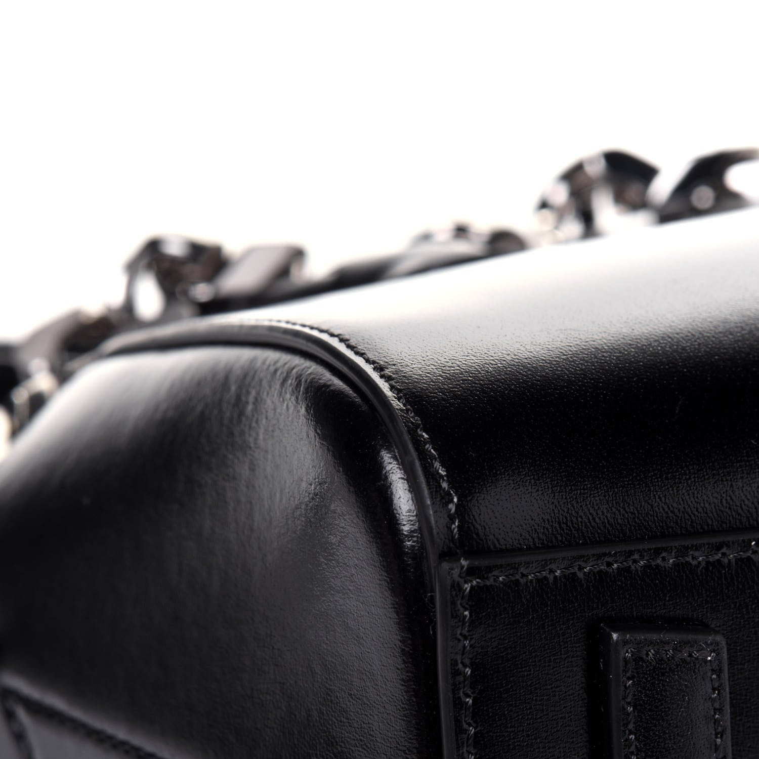 Givenchy Shiny Lord Calfskin Mini Antigona With Chain Black 8 of 12