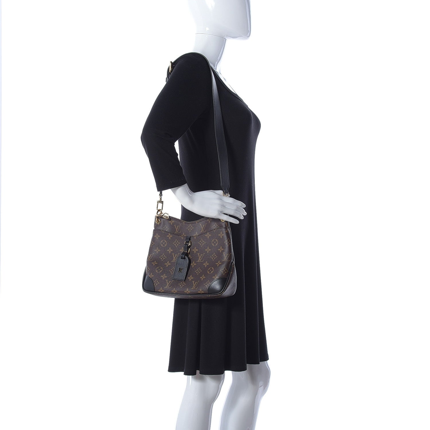 Louis Vuitton Monogram Odeon PM Black 2 of 12