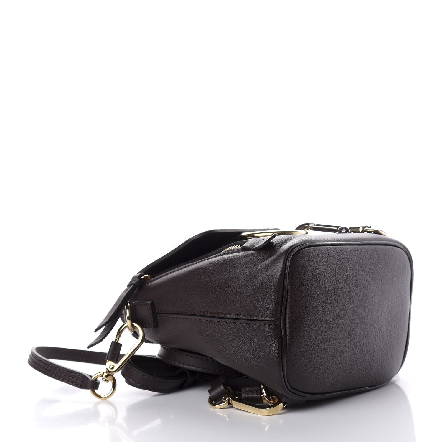 Chloe Suede Calfskin Mini Faye Backpack Carbon Brown 3 of 9