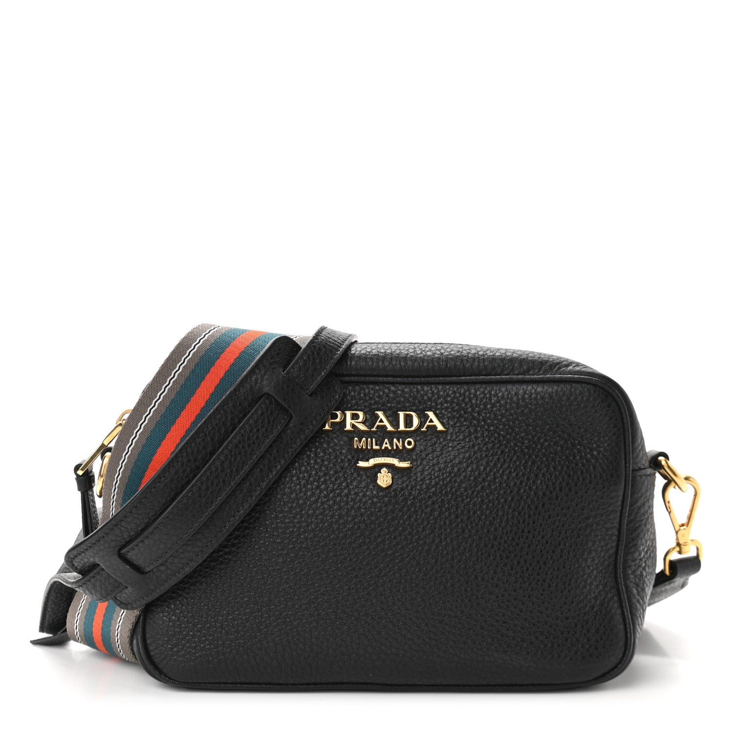 Prada Vitello Daino Camera Crossbody Black 1 of 9