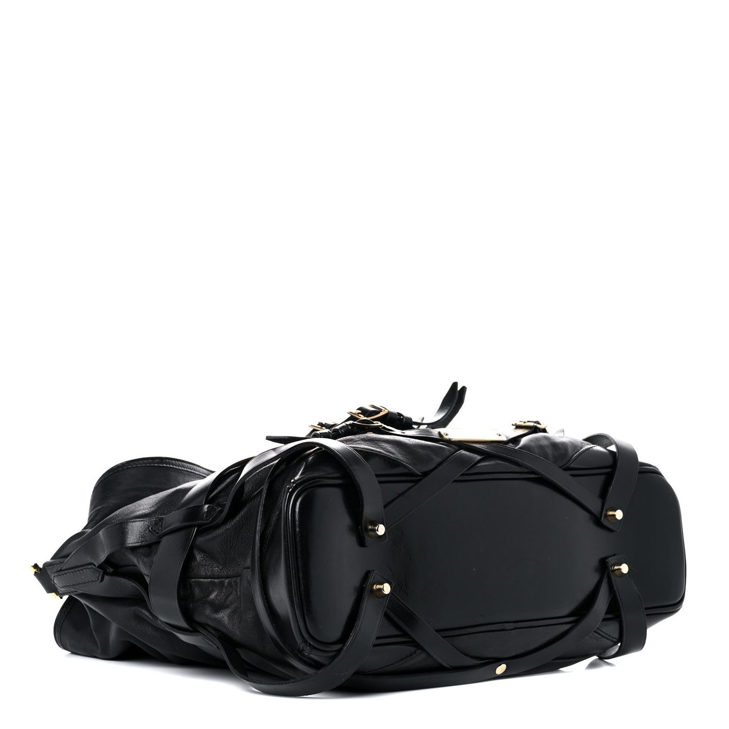Soft Lambskin Bridle Calfskin Medium Gosford Hobo Black