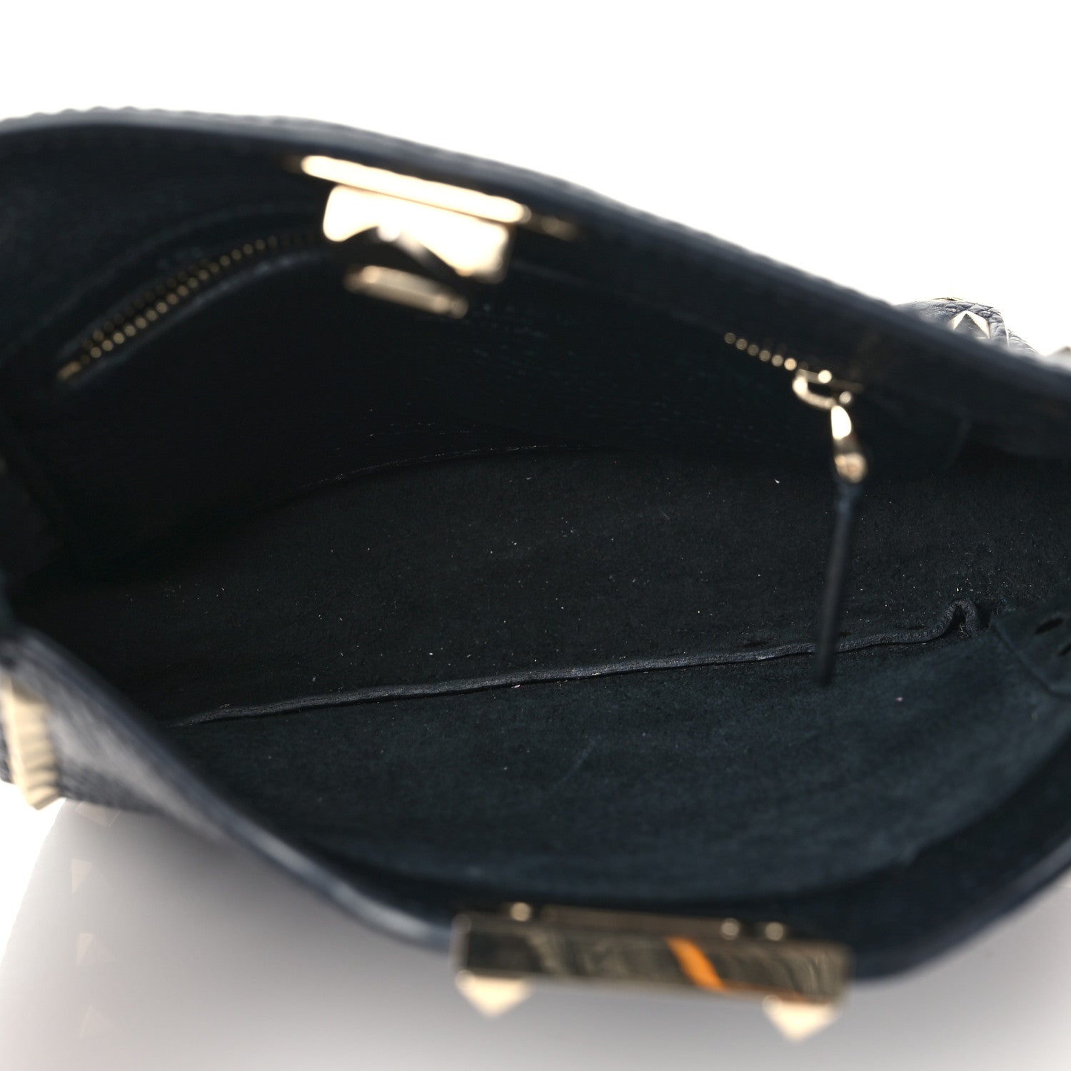 Valentino Garavani Pebbled Calfskin Mini Rockstud Flip-Lock Messenger Bag Black 5 of 8