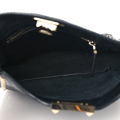 Valentino Garavani Pebbled Calfskin Mini Rockstud Flip-Lock Messenger Bag Black 5 of 8