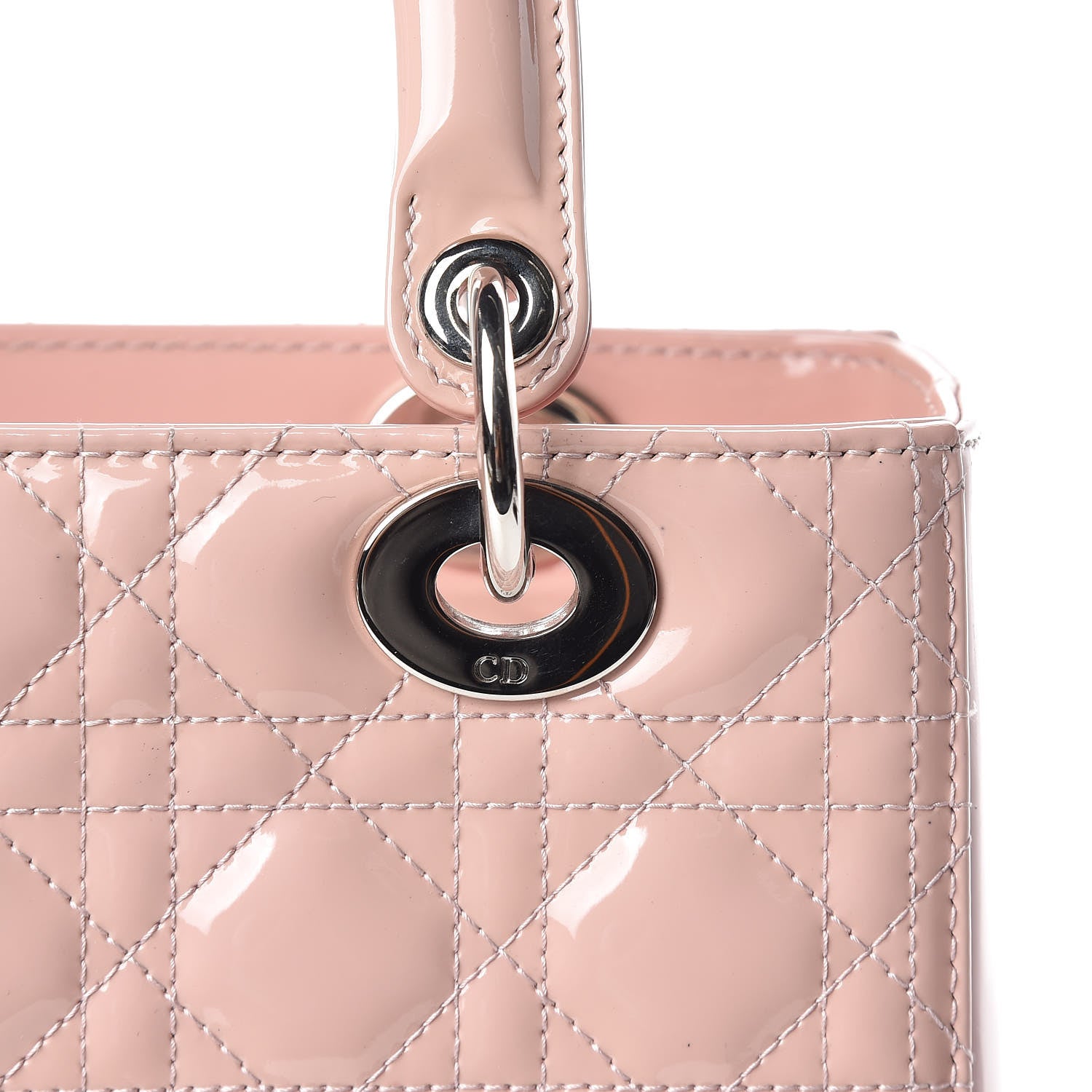 Christian Dior Patent Cannage Medium Lady Dior Rose Clair 11 of 15