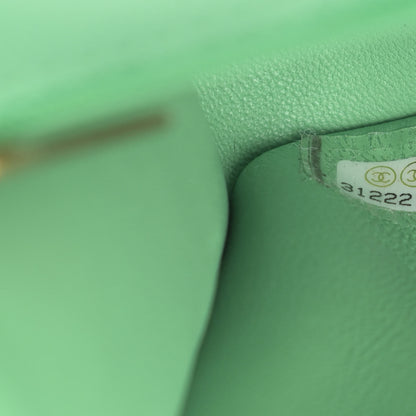 Chanel Caviar Quilted Medium Sweet Classic Flap Green 7 of 11