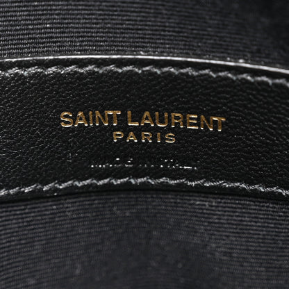 Saint Laurent Smooth Shiny Calfskin Monogram Large Uptown Pouch Black 6 of 8