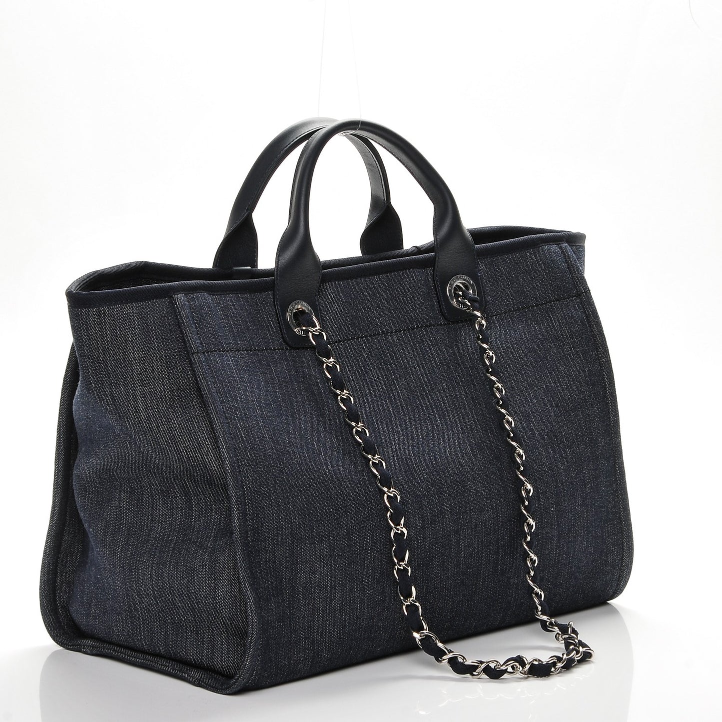 Canvas Large Deauville Tote Dark Blue