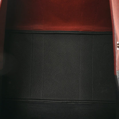 Hermes Toile Militaire Negonda Garden Party Voyage Colorblock 49 GM Black Rouge H 5 of 10