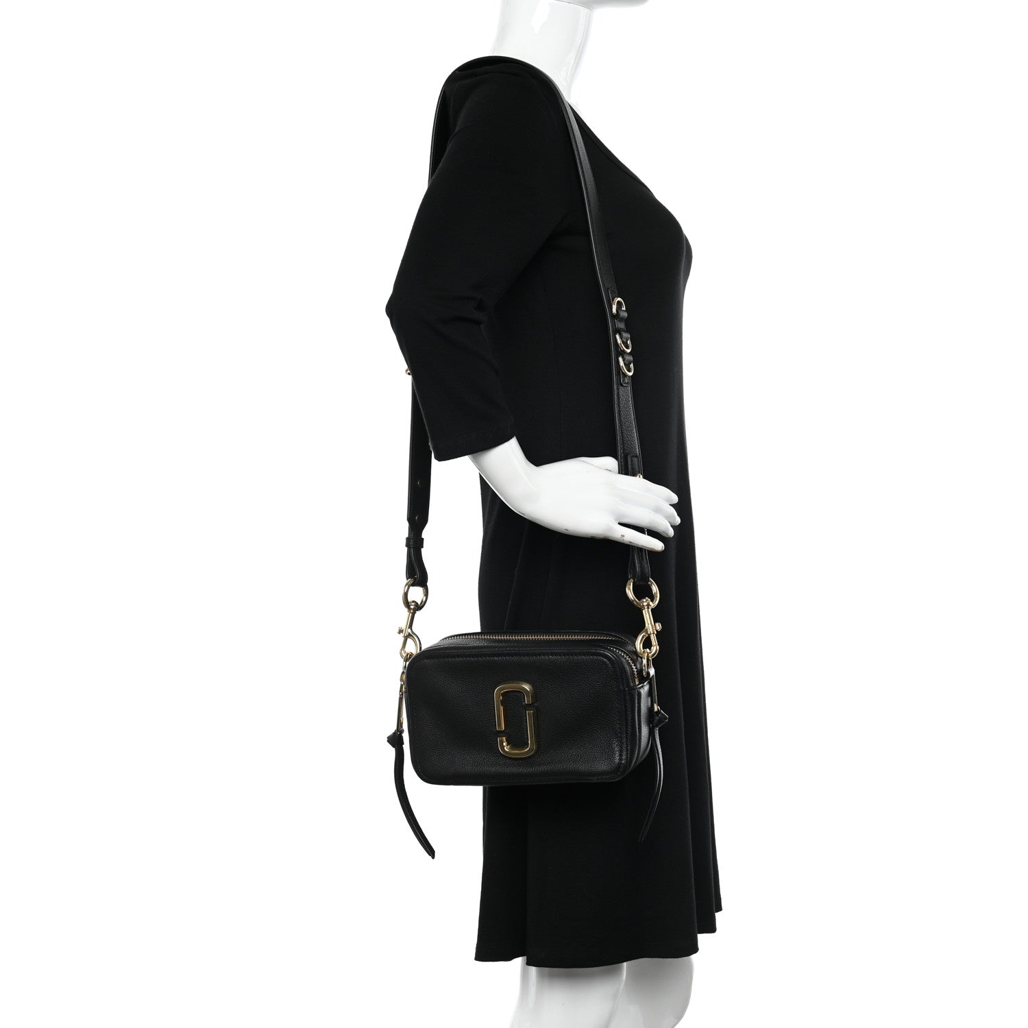 Marc Jacobs Calfskin Small Snapshot Camera Bag Black 2 of 11