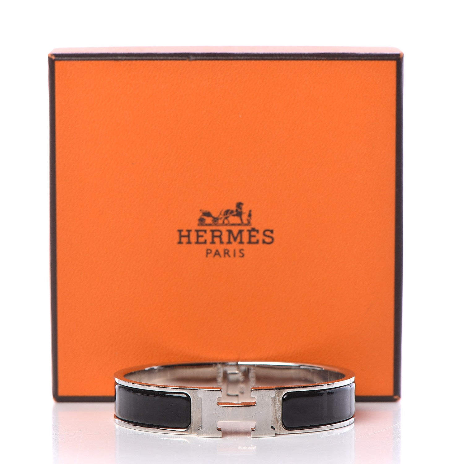 Hermes Enamel Narrow Clic Clac H Bracelet PM Black 6 of 6