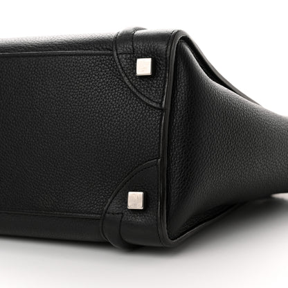 Celine Drummed Calfskin Micro Luggage Black 9 of 20