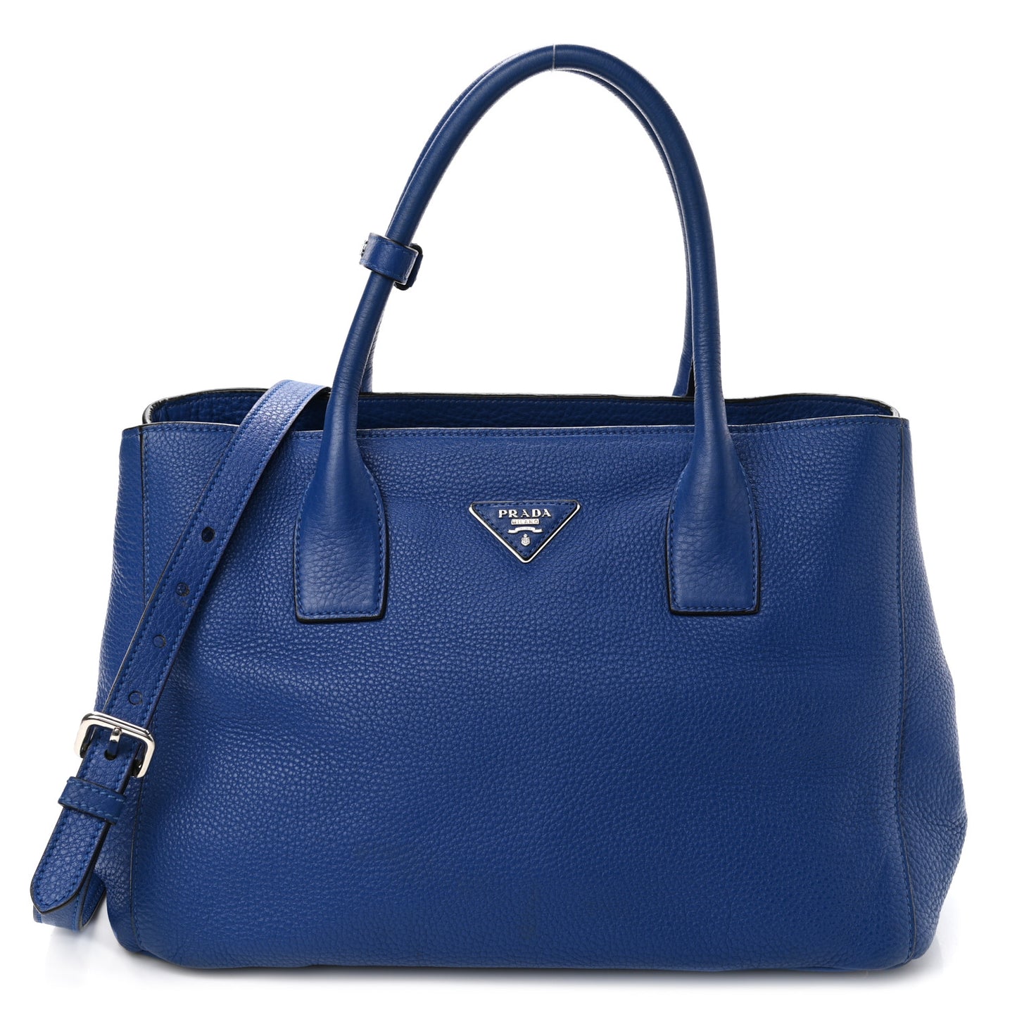Vitello Daino Shopping Tote Royal