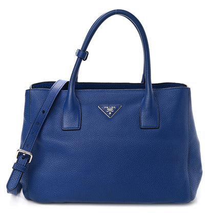 Prada Vitello Daino Shopping Tote Royal 1 of 10