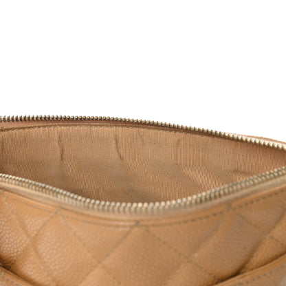 Chanel Caviar Quilted Timeless CC Shoulder Bag Beige 12 of 13