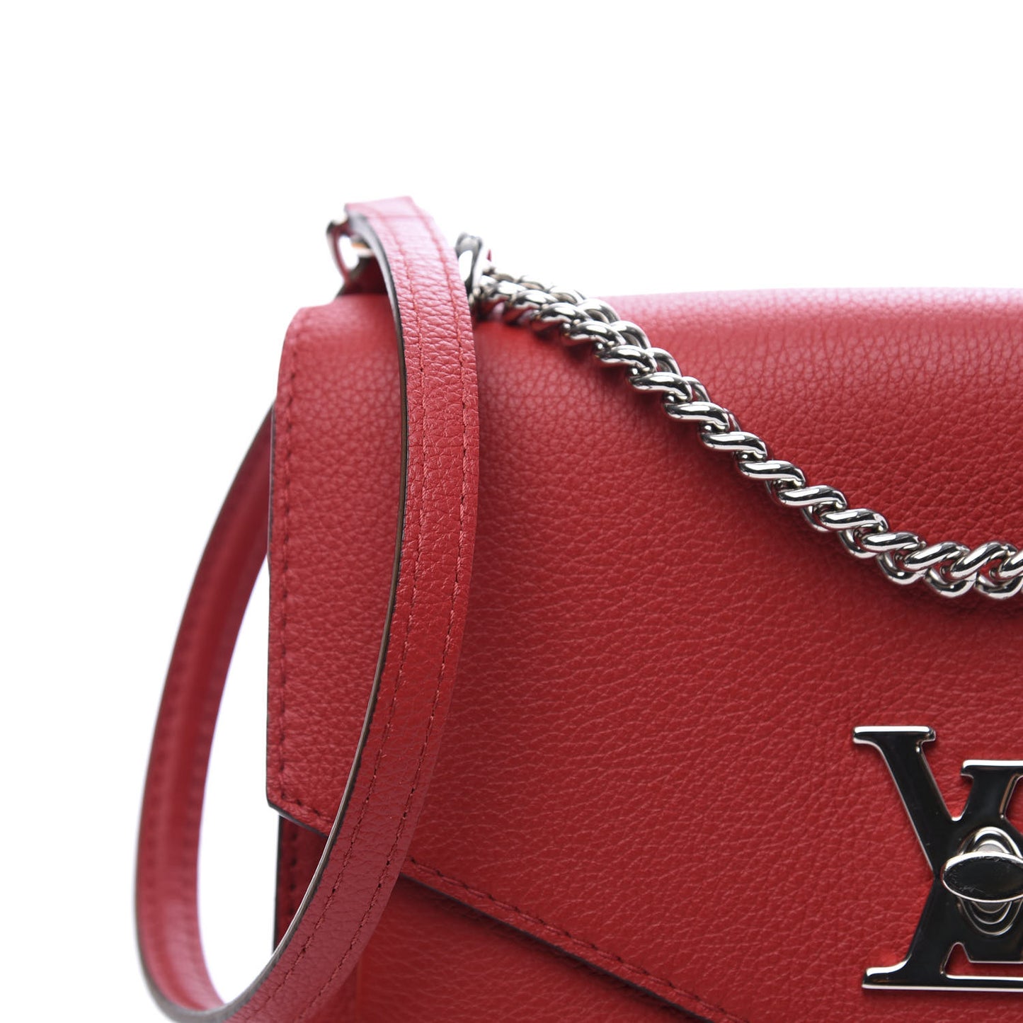 Soft Calfskin Mylockme Chain Bag BB Rubis