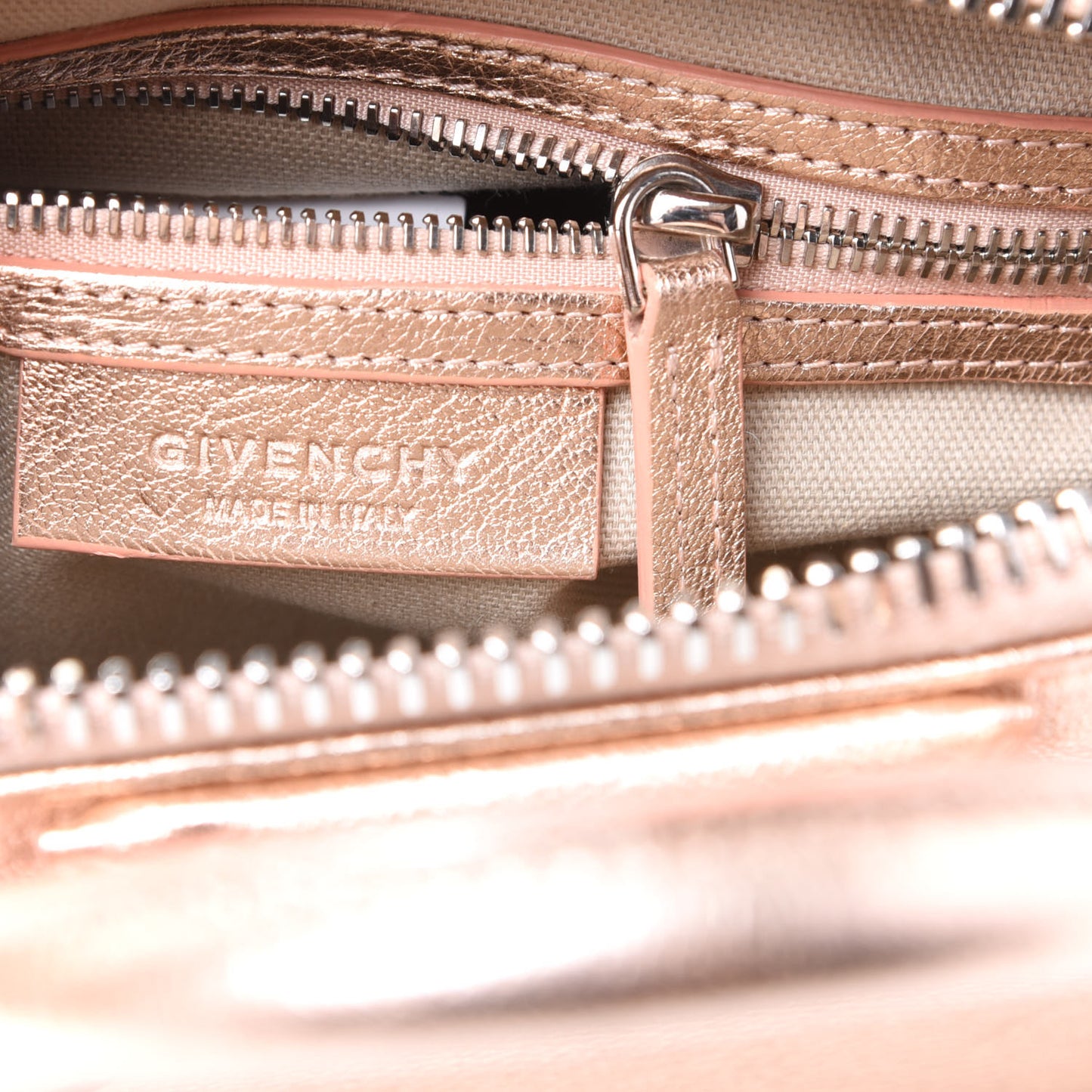 Metallic Sugar Goatskin Mini Antigona Light Pink
