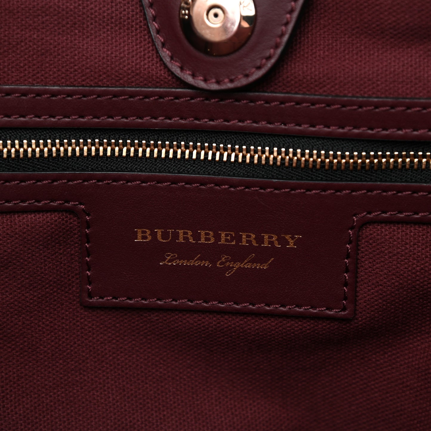 House Check Small Canterbury Tote Military Burgundy
