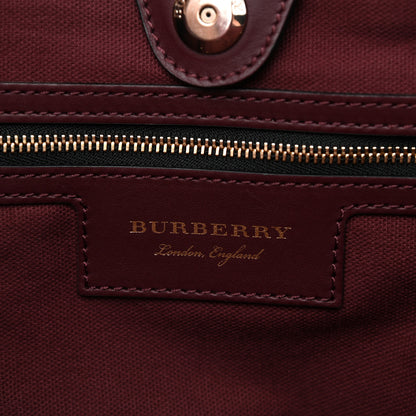 Burberry House Check Small Canterbury Tote Military Burgundy 6 of 11