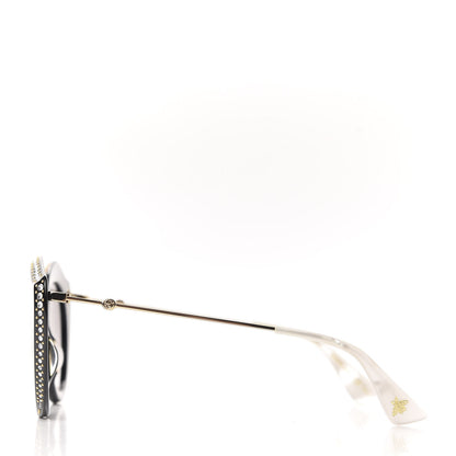 Gucci Metal Crystal Cat Eye Sunglasses GG0214S Sunglasses Black 3 of 7