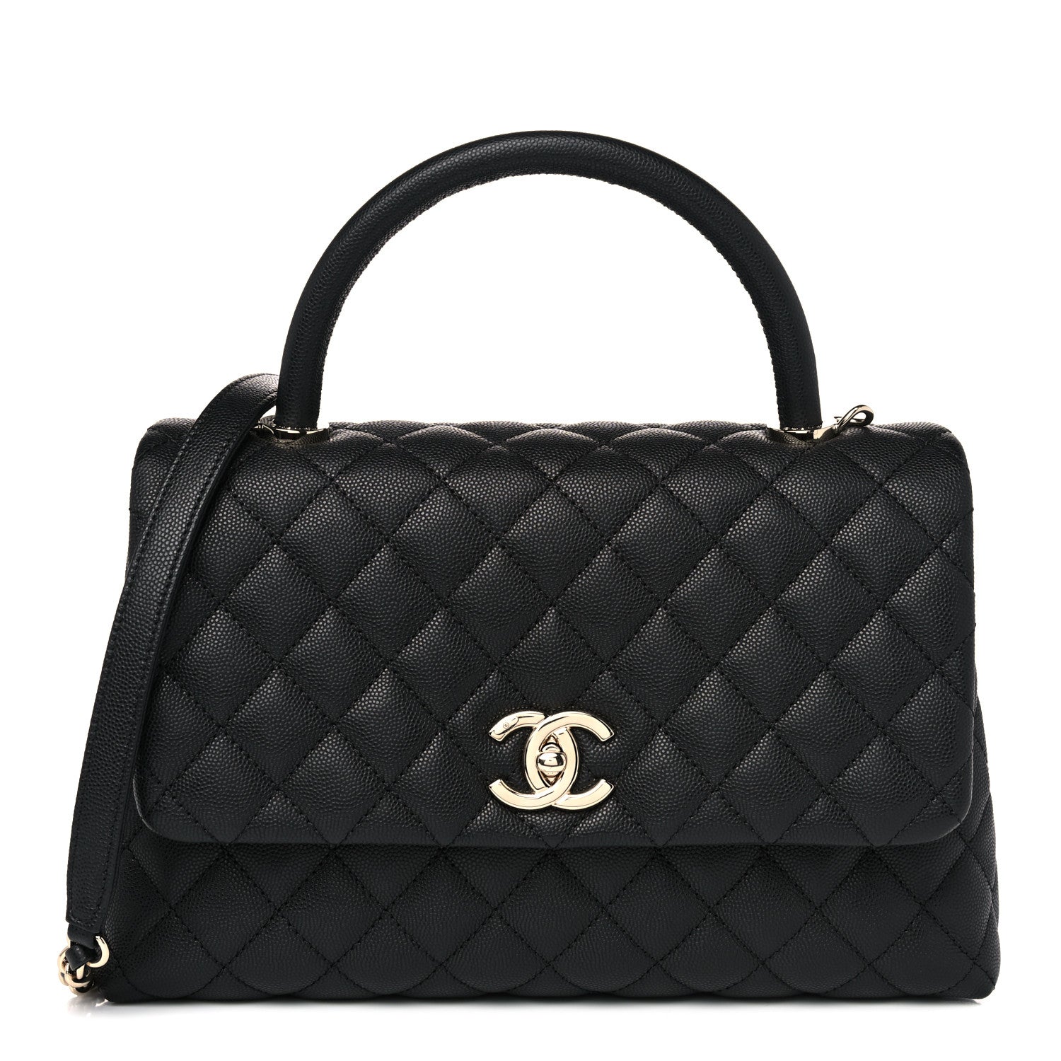 Chanel Caviar Quilted Small Coco Handle Flap Black 1 of 10