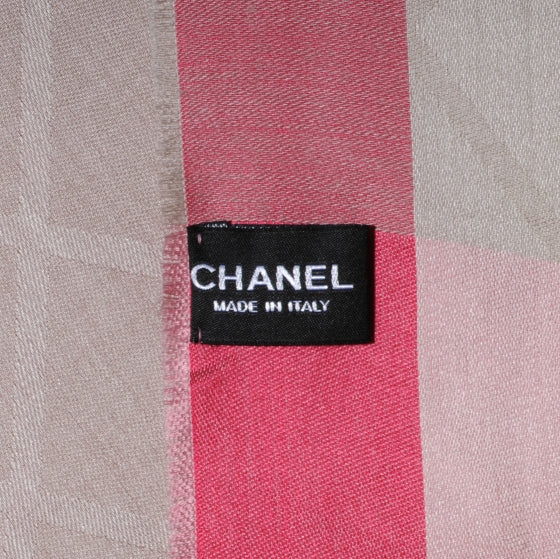 Chanel Cashmere Silk Diamond Logo Scarf 5 of 6