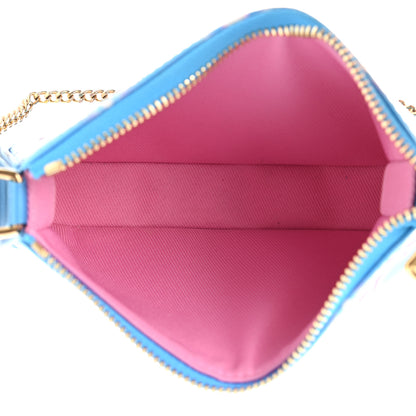 Louis Vuitton Vernis Valentine Mini Pochette Accessories Baby Blue Neon 5 of 8