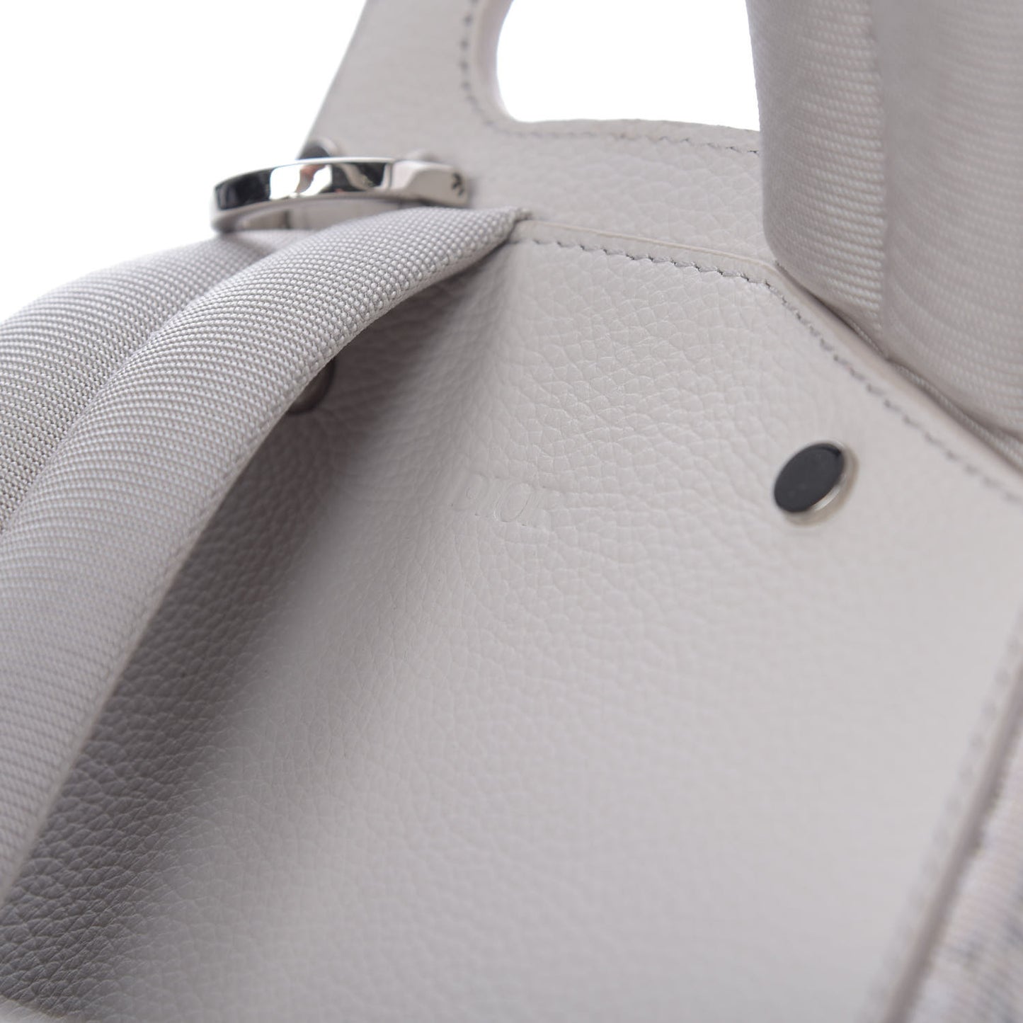 HOMME Oblique Jacquard Calfskin Mini Saddle Backpack Beige