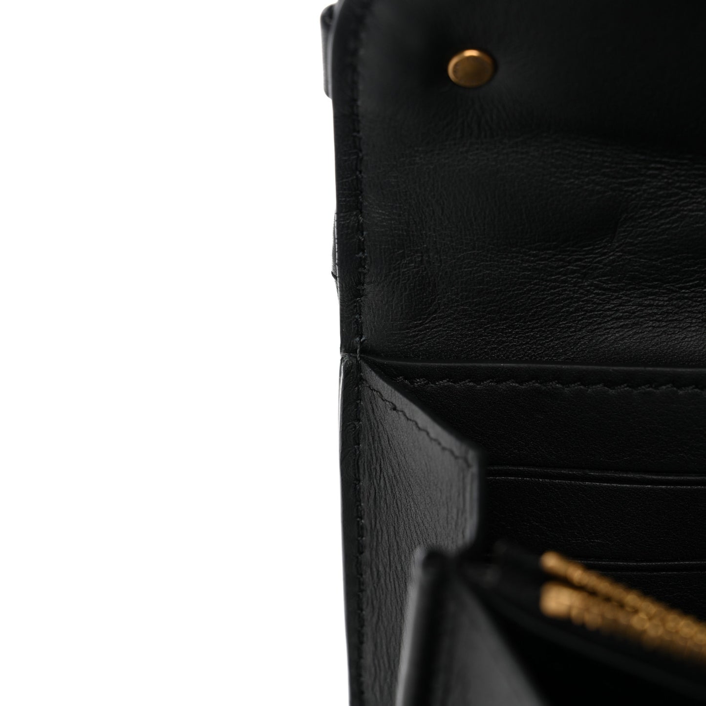 Calfskin Love Lock New Wave Long Wallet Black