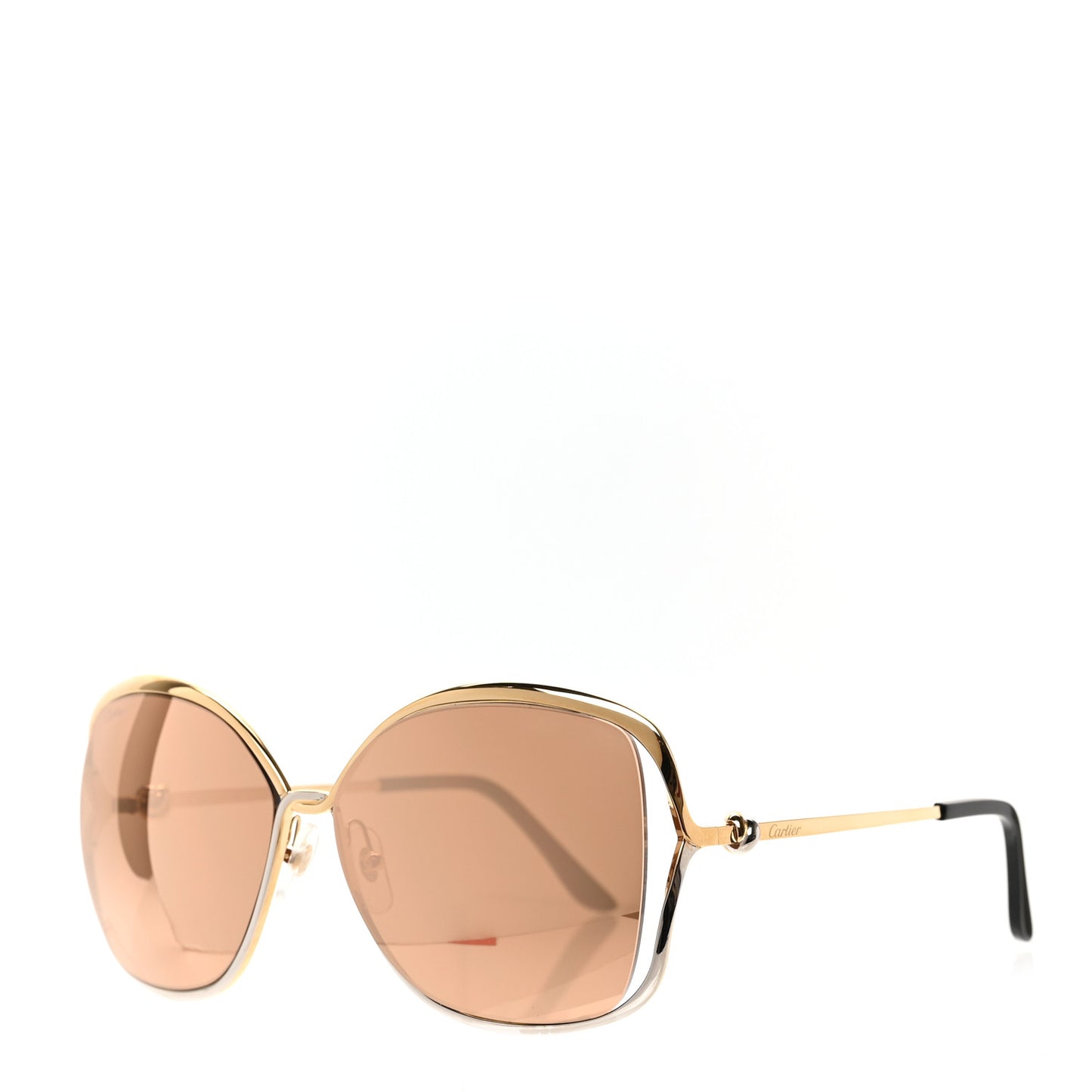 Metal Trinity Sunglasses CT0225S Brown Gold Silver
