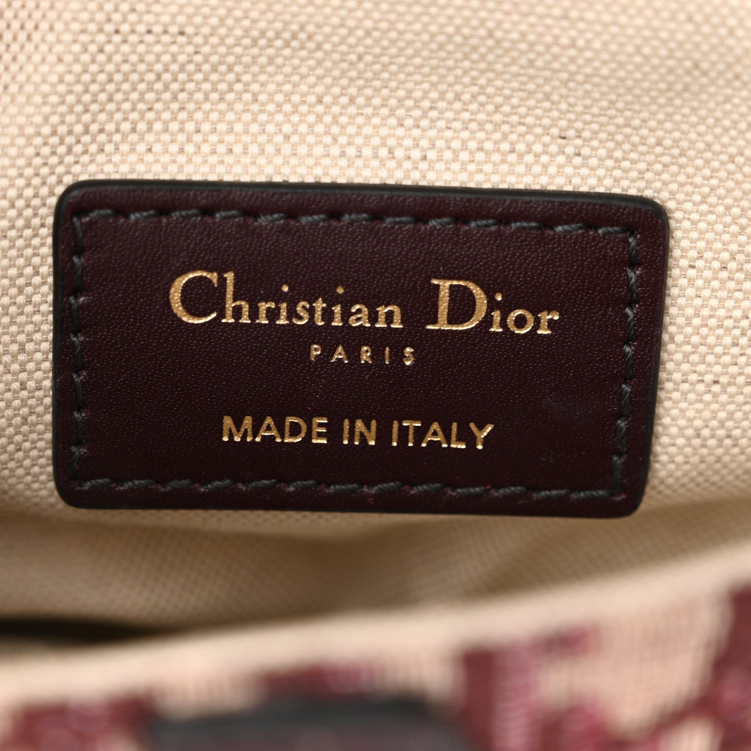 Christian Dior Oblique Mini Saddle Bag Burgundy 6 of 10