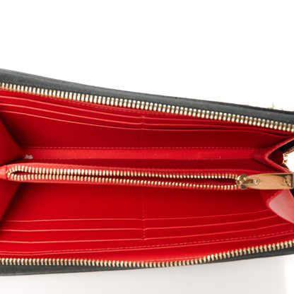 Christian Louboutin Calfskin Panettone Spiked Zip Around Wallet Black Gold 5 of 8