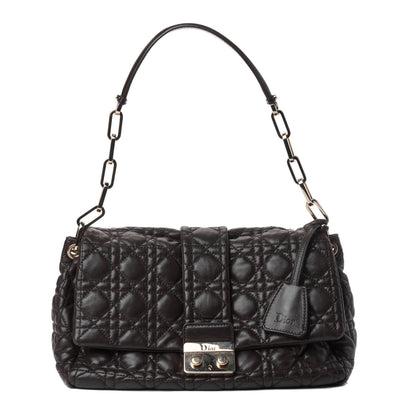 Christian Dior Lambskin Cannage Large New Lock Flap Bag Brown 1 of 5