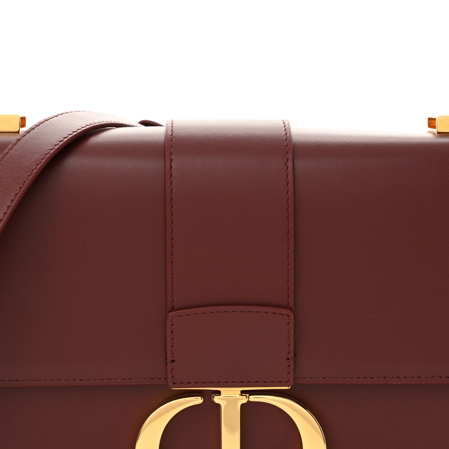 Christian Dior Smooth Calfskin 30 Montaigne Flap Bag Burgundy 8 of 11