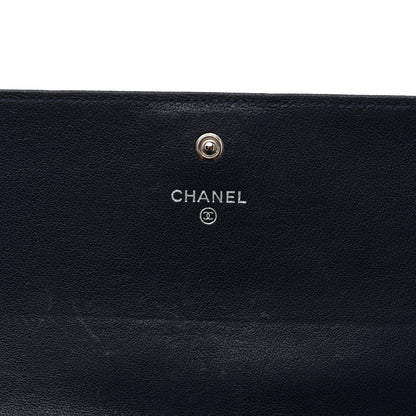 Chanel Sheepskin Quilted Mademoiselle Vintage Zip Around Wallet Navy 9 of 11