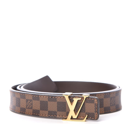Louis Vuitton Mini Damier Ebene 25mm LV Initiales Belt 85 34 1 of 9
