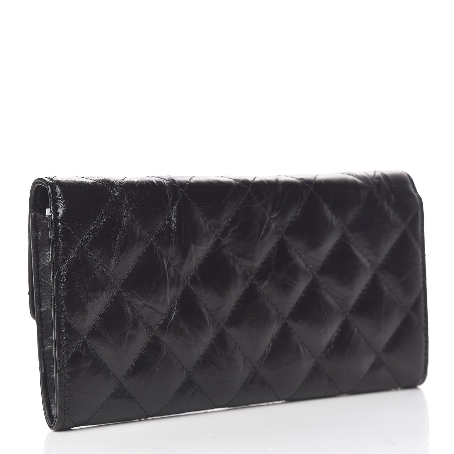 Chanel Aged Calfskin Quilted 2.55 Reissue Flap Wallet So Black 3 of 8