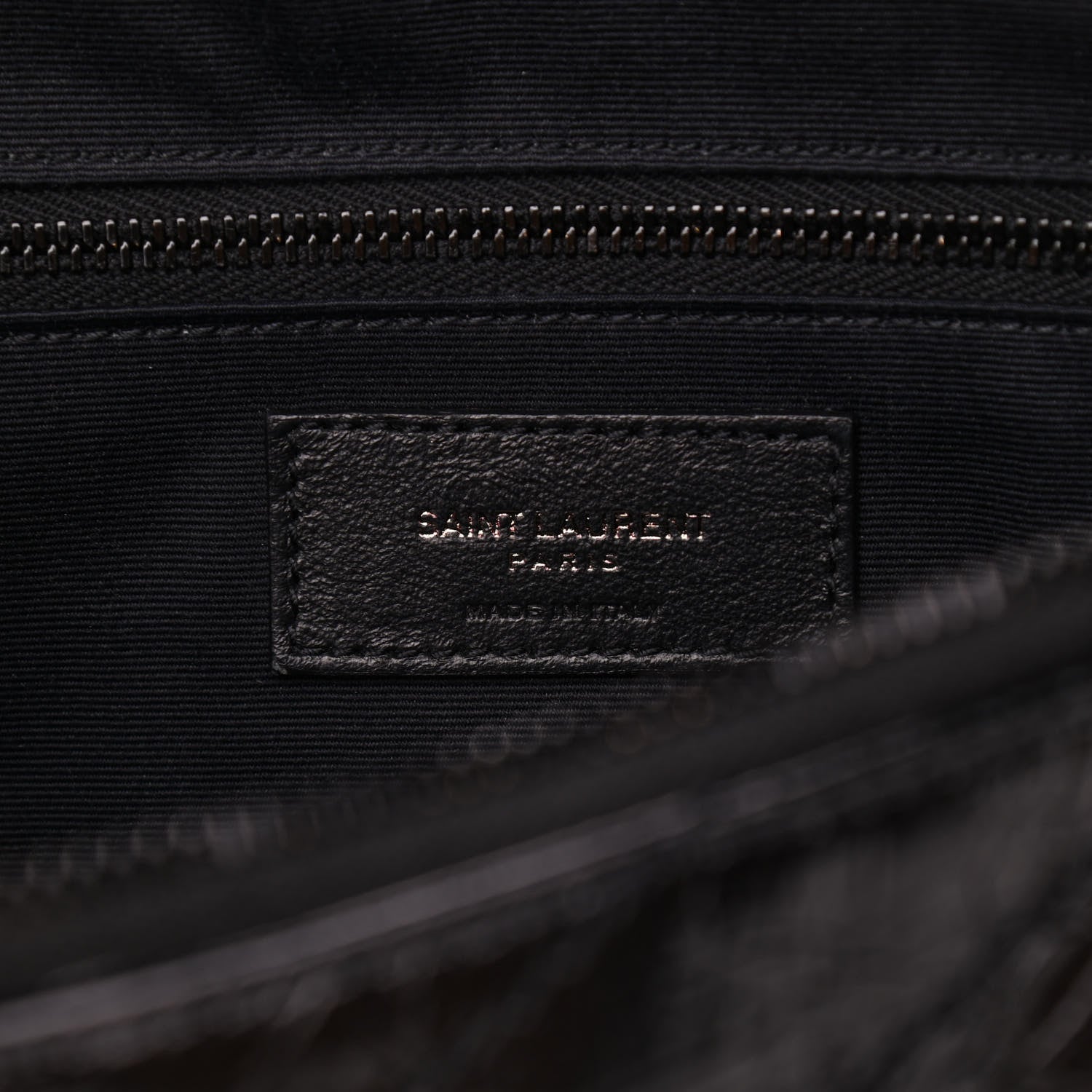 Saint Laurent Crinkled Calfskin Matelasse Monogram Niki Body Bag Black 6 of 9
