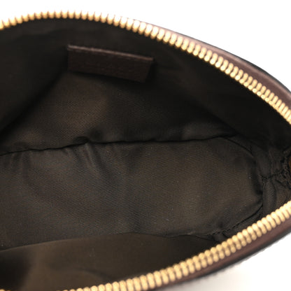 Gucci GG Supreme Monogram Textured Calfskin Web Medium Ophidia Cosmetic Case Beige Ebony New Acero 5 of 8