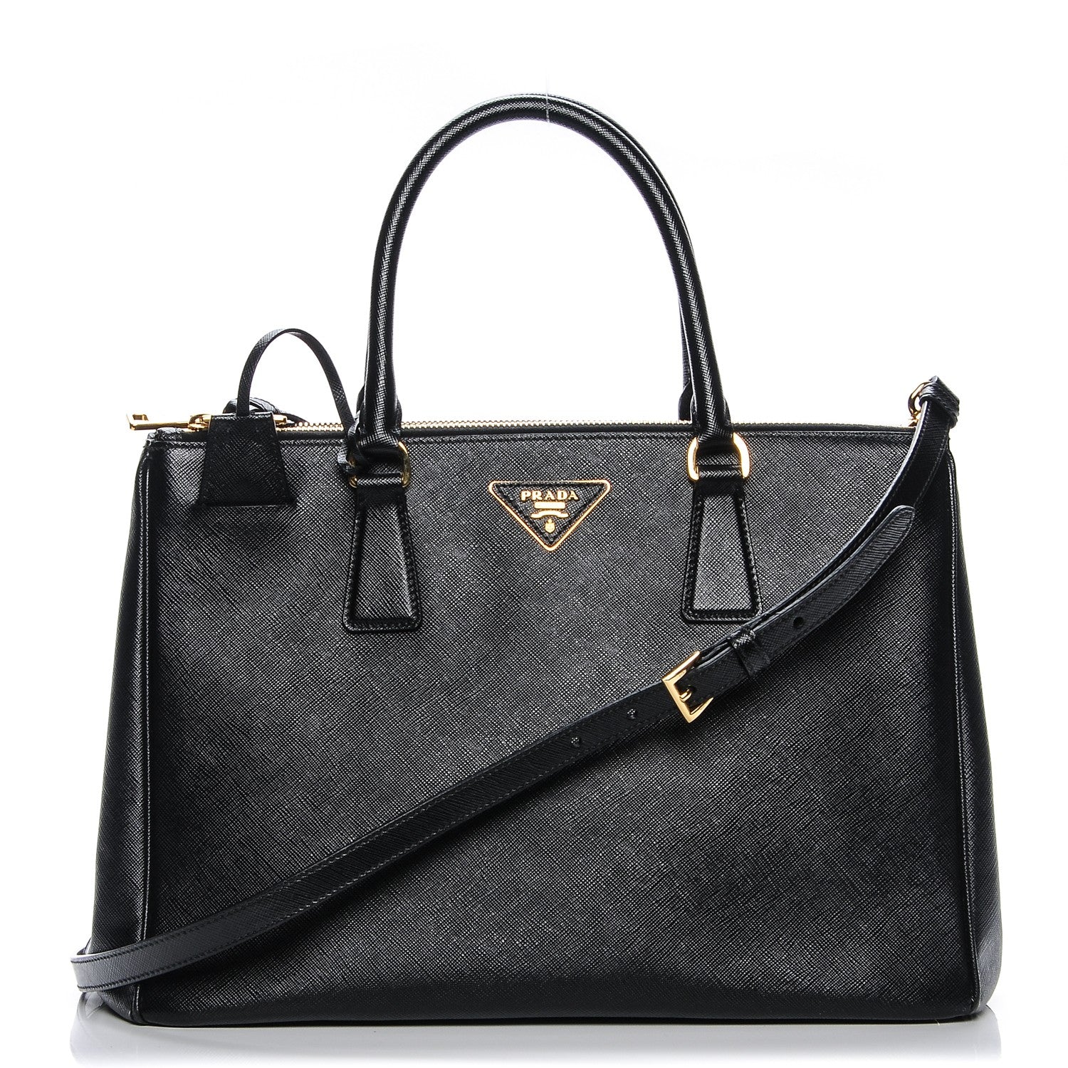 Prada Saffiano Medium Galleria Double Zip Tote Black 1 of 7
