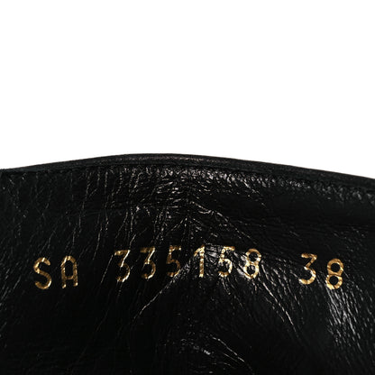 Saint Laurent Calfskin Double Zipper Booties 38 Black 10 of 11