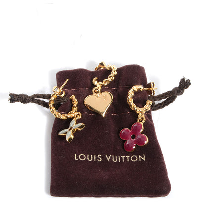 Louis Vuitton Sweet Monogram Earrings Gold 3 of 3