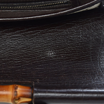 Gucci Monogram Bamboo Bullet Bag Dark Brown 9 of 22