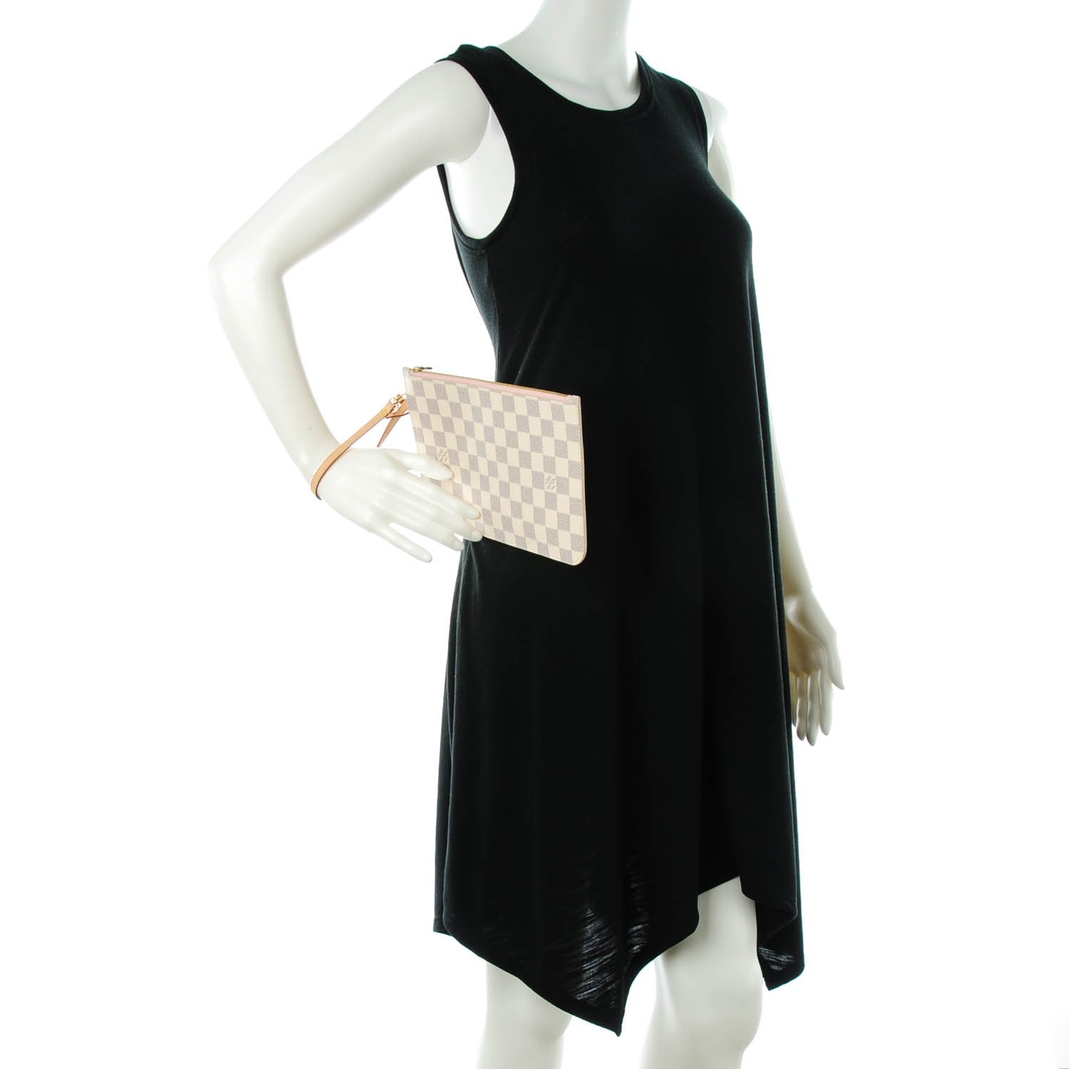 Louis Vuitton Damier Azur Neverfull MM GM Pochette Rose Ballerine 2 of 7