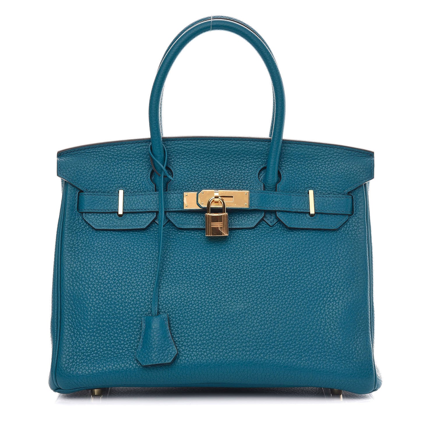 Taurillon Clemence Birkin 30 Bleu Izmir