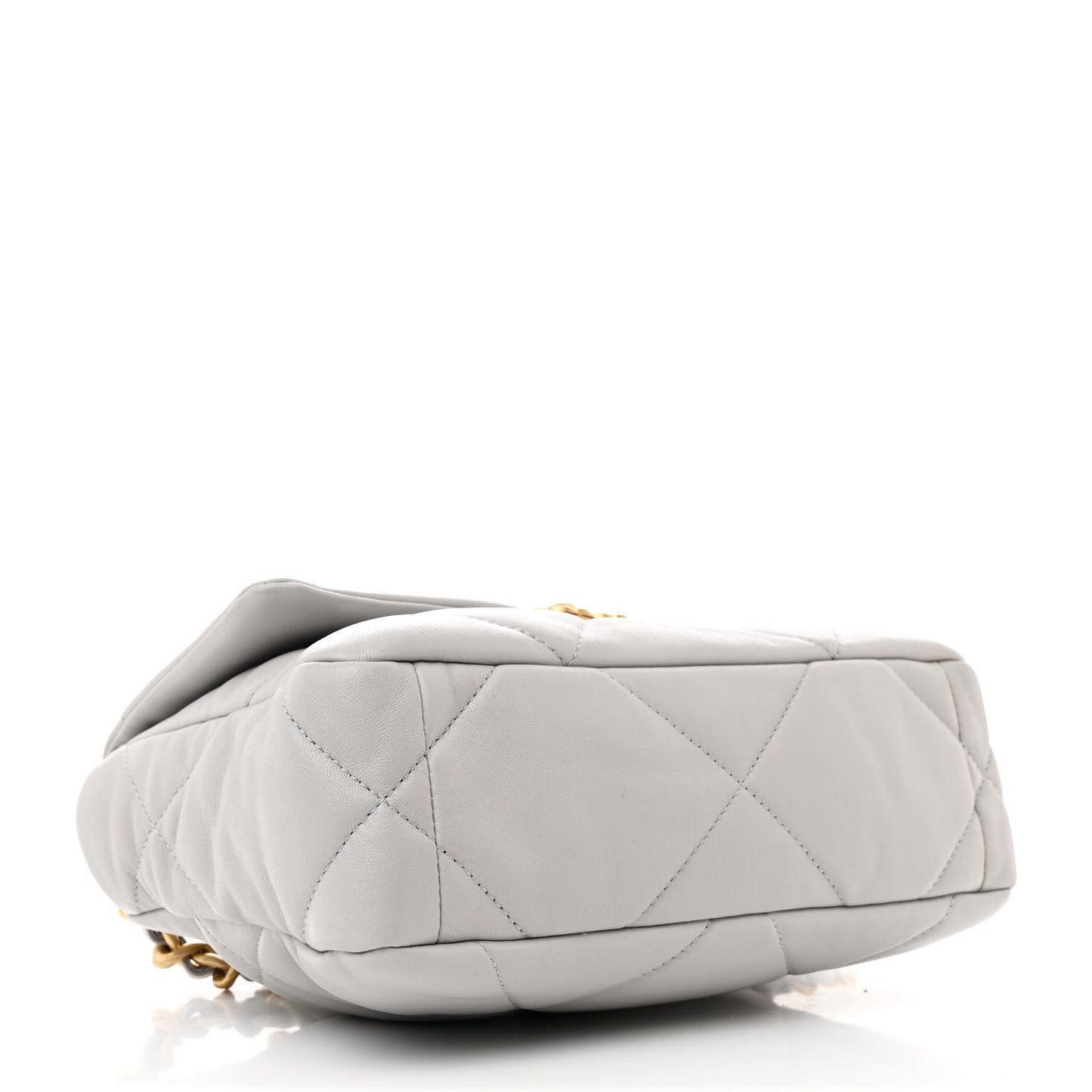 Lambskin Quilted Medium Chanel 19 Flap Grey