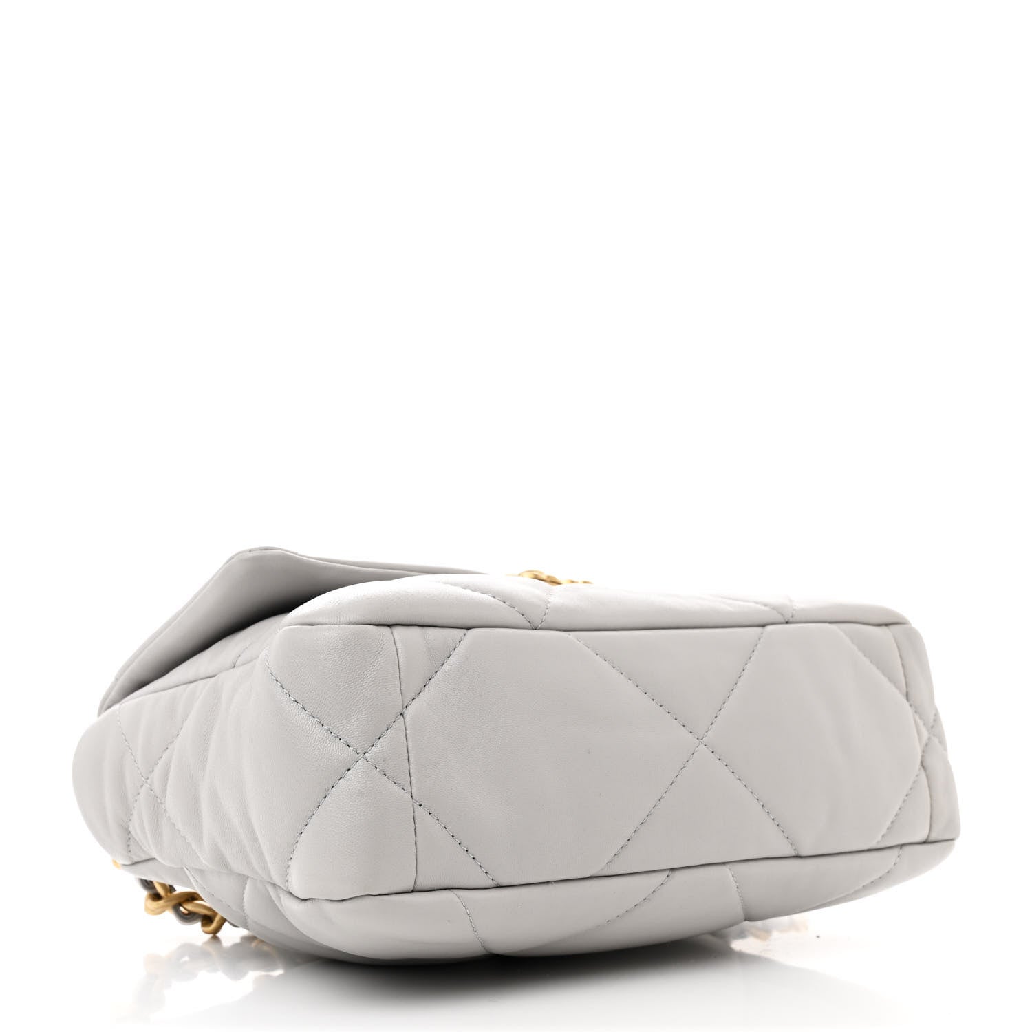 Chanel Lambskin Quilted Medium Chanel 19 Flap Grey 4 of 10