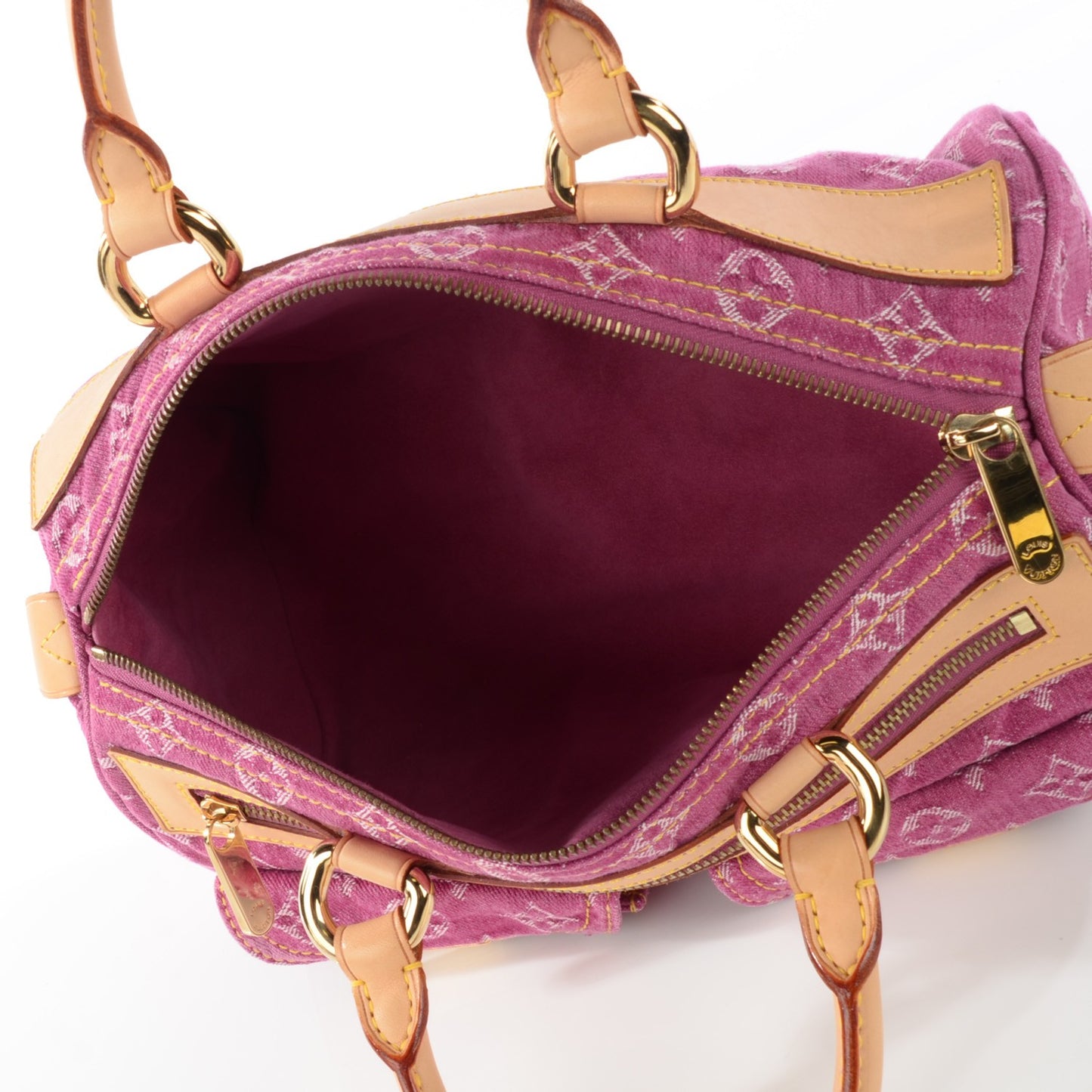 Monogram Denim Neo Speedy Fuchsia