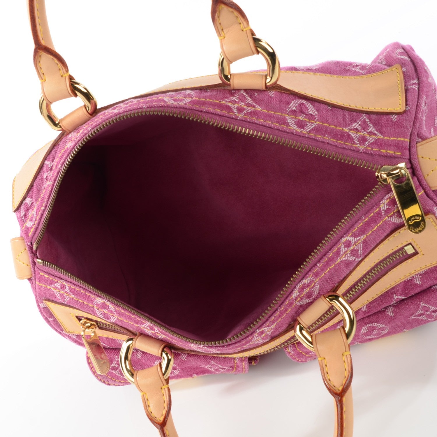 Louis Vuitton Monogram Denim Neo Speedy Fuchsia 7 of 14