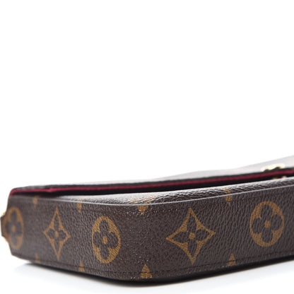 Louis Vuitton Monogram Pochette Felicie Chain Wallet Fuchsia 6 of 13